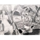 ROBERT MEDLEY C.B.E, R.A. [1905-94]. The Drowning of Orpheus, 1949. charcoal on paper; signed and