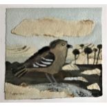 MARY FEDDEN RA [1915-2012]. Bird in a Landscape, 1984, watercolour & collage