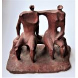 'HENRY MOORE' influenced sculpture by unknown artist Untitled, terracotta; unsigned 26 cm