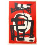 FRANK AVRAY WILSON [1914-2009]. Untitled [Red and Black], 1956. Screenprint on Hayle Mill paper.