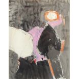 ADRIAN HEATH [1920-1992]. Untitled, 1959. Gouache on paper. Signed in pencil lower right. 28.5 x