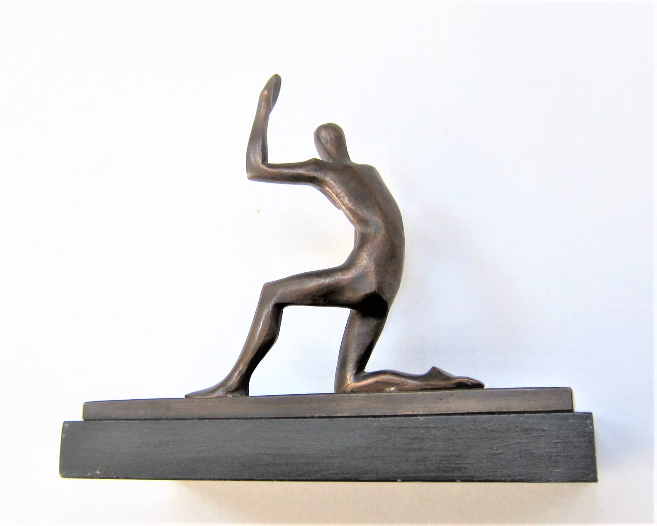 WILLI SOUKOP R.A. [1907-95]. Dancing Figure, 1979. bronze; maquette for tribute sculpture to Laban - Image 2 of 3