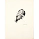 WYNDHAM LEWIS [1892-1957]. Noel Coward, 1932. lithograph, edition of 200, 102/200; printed in