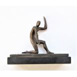 WILLI SOUKOP R.A. [1907-95]. Dancing Figure, 1979. bronze; maquette for tribute sculpture to Laban