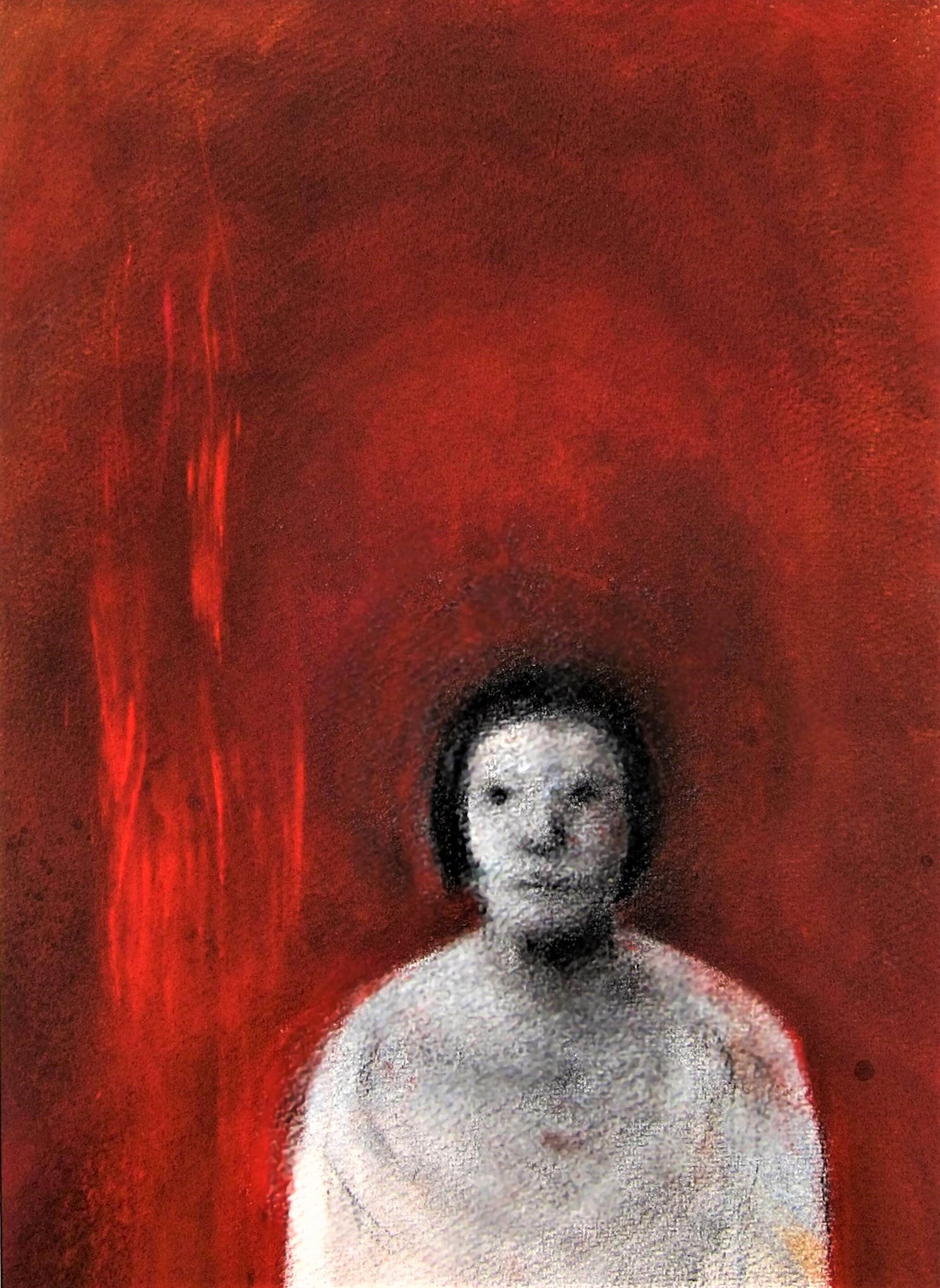 ROBERT CLATWORTHY R.A. [1928-2015]. Figure [Isolated] 11, 2013. pastel on card; signed. 30 x 22 cm