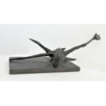 BERNARD MEADOWS R.A. [1915-2005]. Fallen Bird 1, 1958. bronze, edition of 6. signed with monogram.