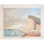 ERIC SLATER [1896-1963]. Sussex Cliffs, c.1929. Colour woodcut on wove paper. Signed and titled in