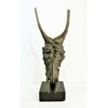 RALPH BROWN R.A. [1928-2013]. Figure / Head, 1963 bronze, edition of 9; an early cast. 40 cm high,