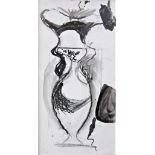 GRAHAM SUTHERLAND [1903-80]. Standing Form, 1971. ink and pencil on paper. 13 x 7 cm [overall