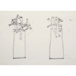 GEOFFREY CLARKE RA [1924-2014]. Untitled [Two Standing Forms with Twisted Tops], from the Torii