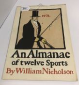 AFTER WILLIAM NICHOLSON “An Almanac of Twelve Sports”, a calendar of reprinted plates,