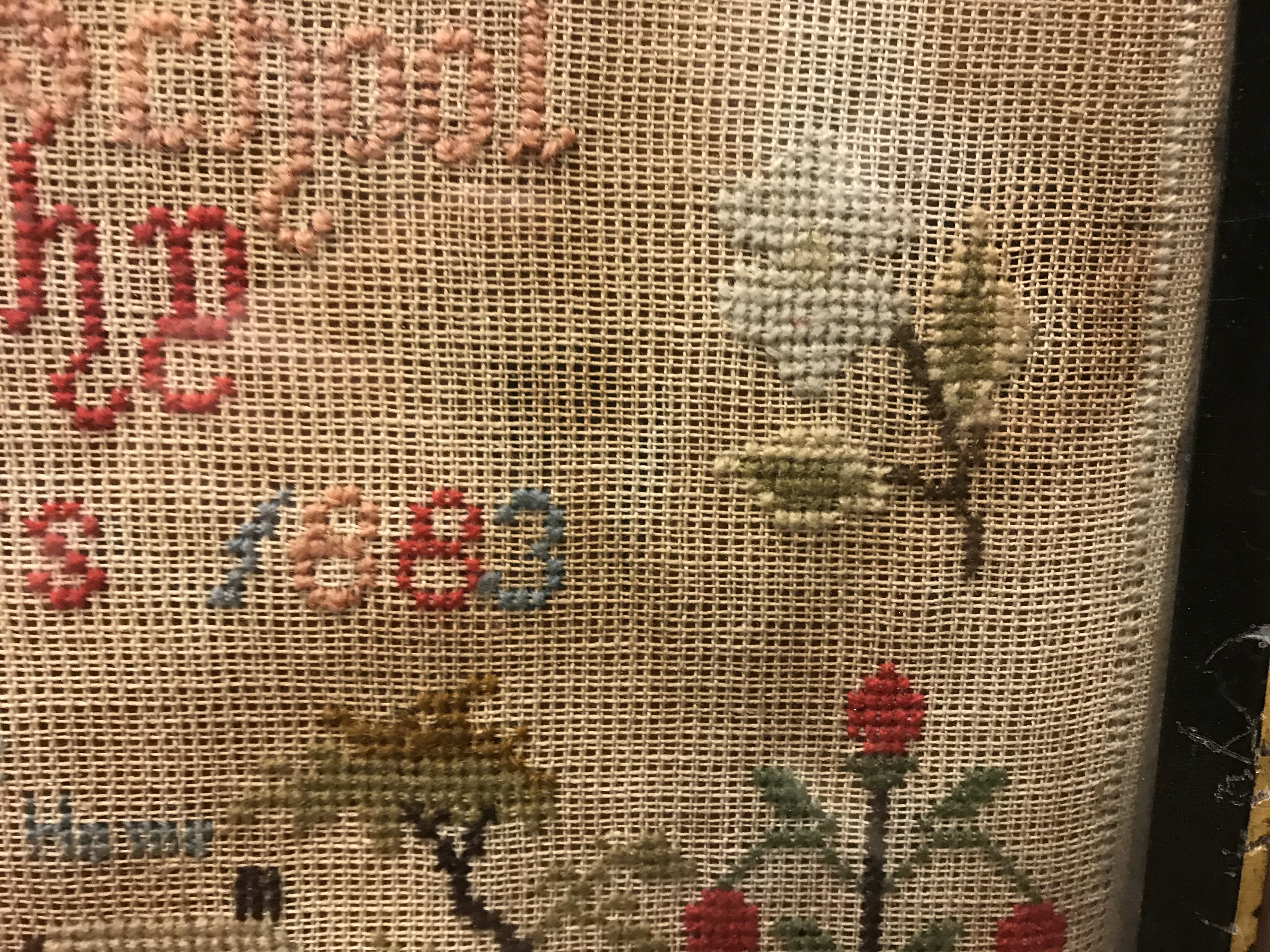 A Victorian needlework sampler by Maud E Brimacombe, Wesleyan School, Holsworthy, age 9 years 1883, - Image 16 of 23