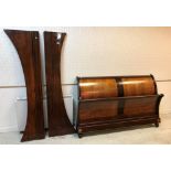 A French style sleigh bed, the frame 176.