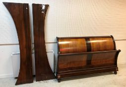 A French style sleigh bed, the frame 176.