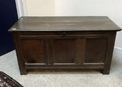 An early 18th Century oak coffer,