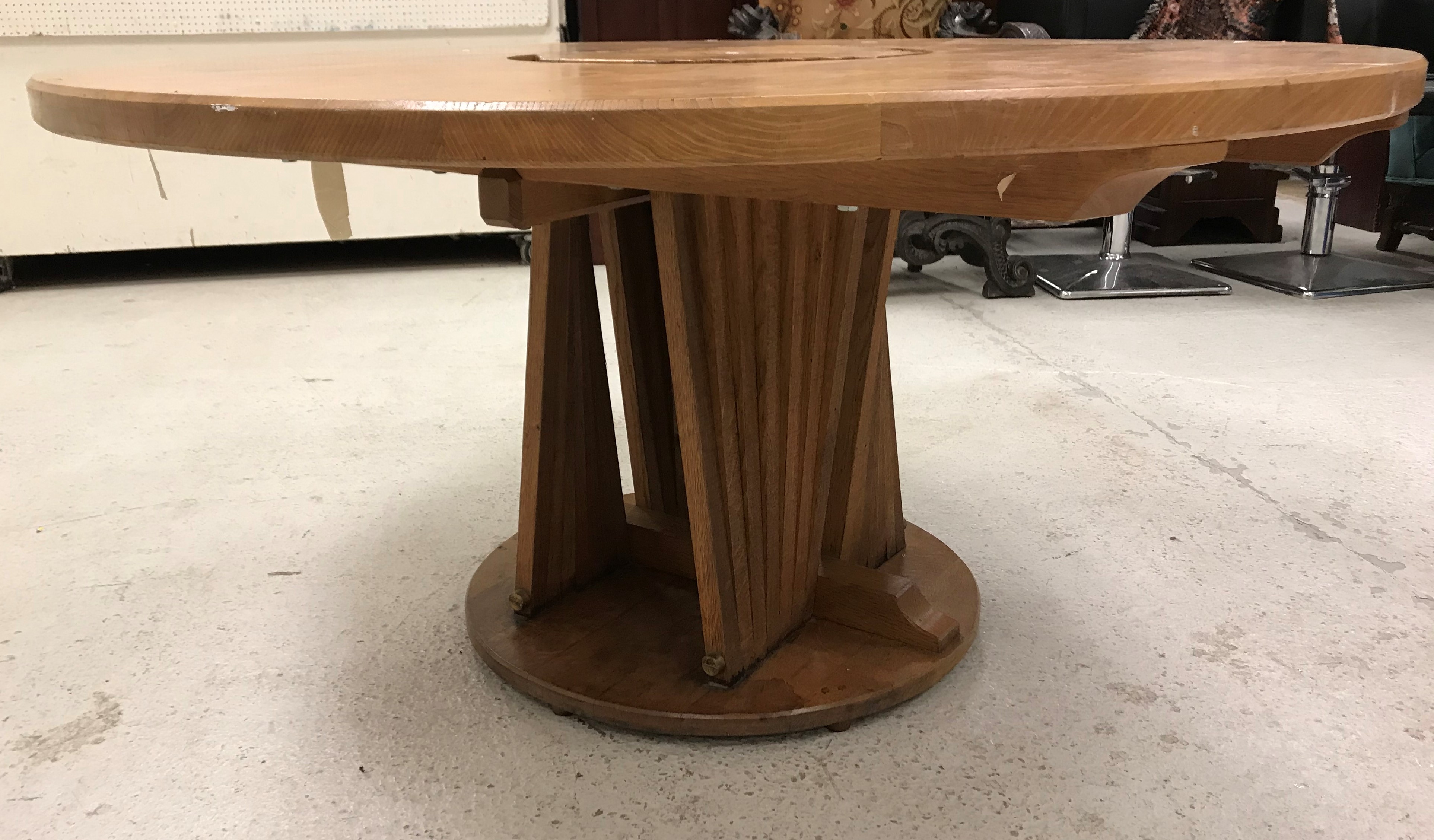 A 20th Century Scandinavian oak dining table, - Image 3 of 4
