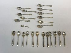 A set of five King's pattern silver teaspoons (by Emile Viner, Sheffield 1964),