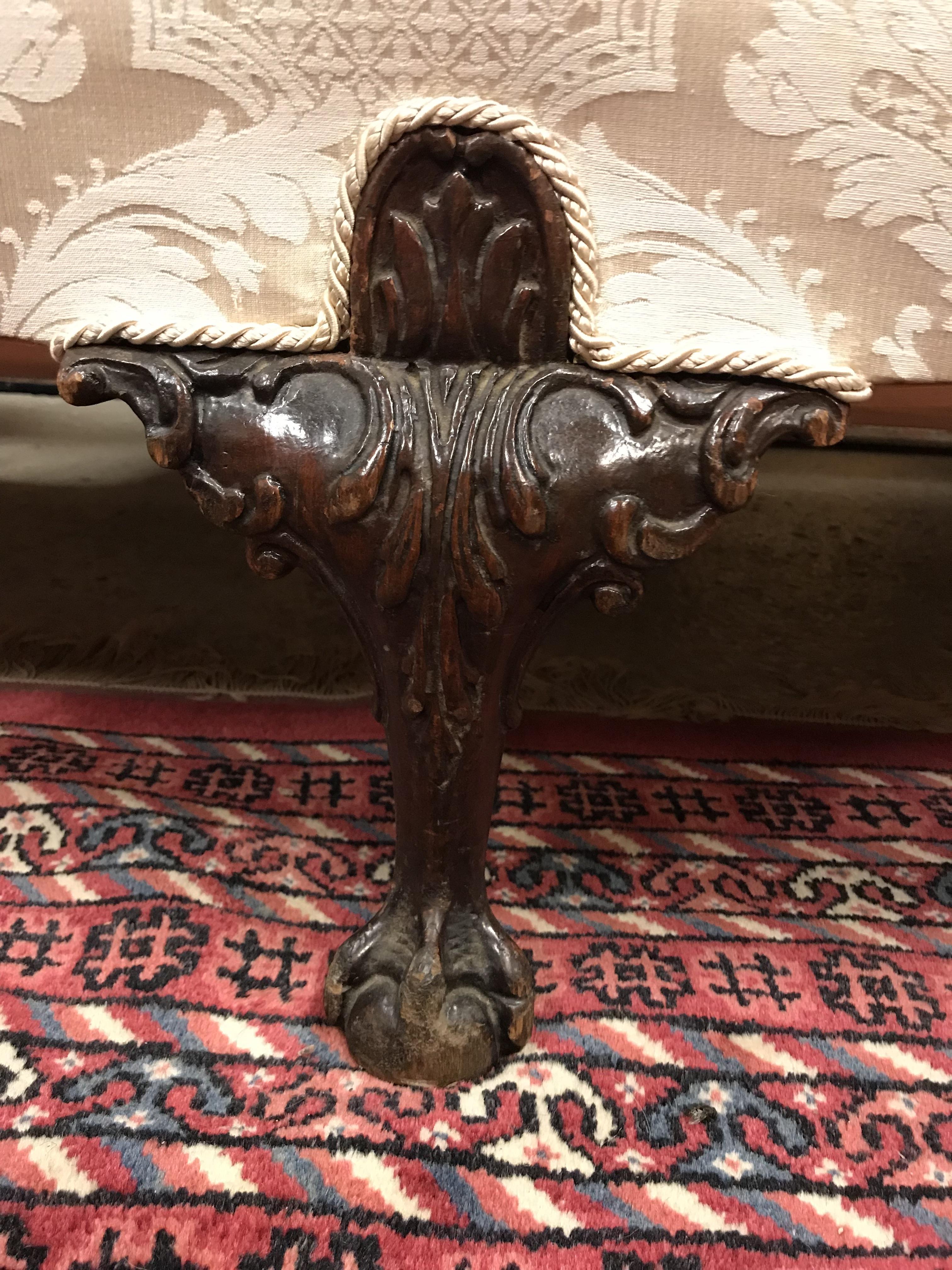 A late 19th / early 20th Century mahogany show frame sofa in the Chippendale taste, - Image 7 of 20
