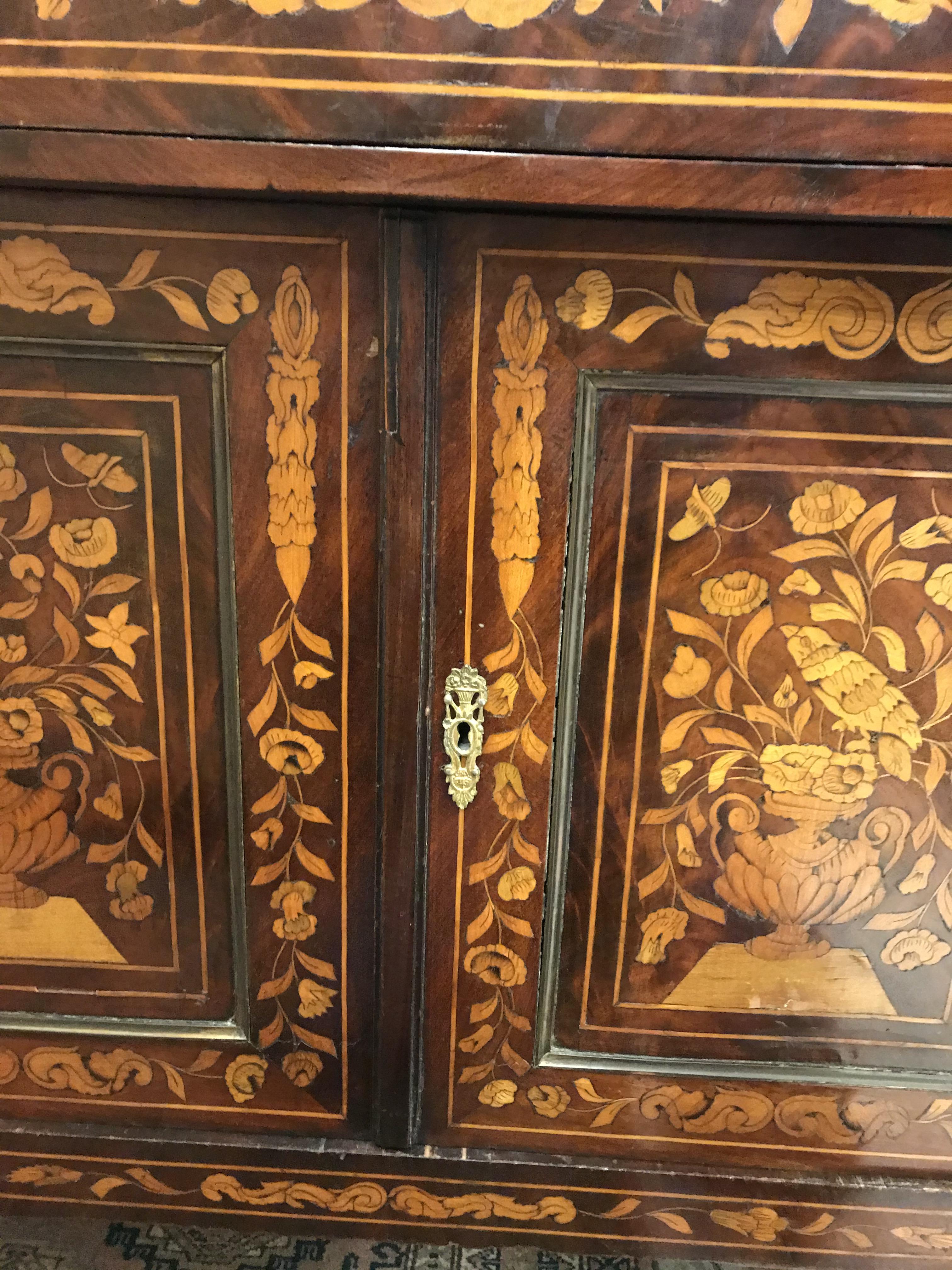 A 19th Century Dutch mahogany and marquetry inlaid side cabinet, - Image 26 of 47