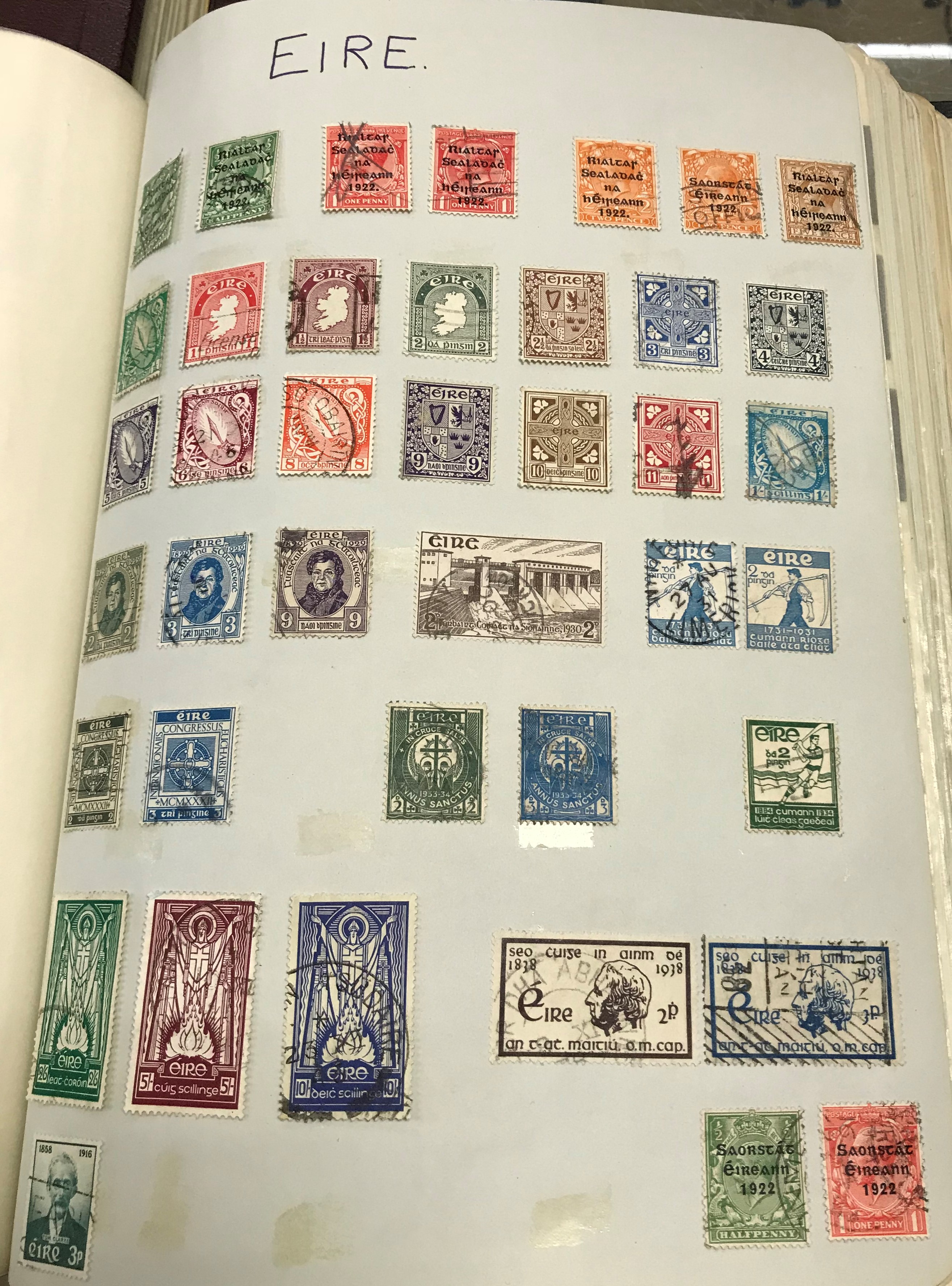A large and extensive collection of British and World stamps housed in twelve hard twin-lock - Image 84 of 100
