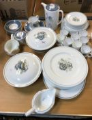 A Susie Cooper "Glen Mist" (C1035) part coffee/dinner service,