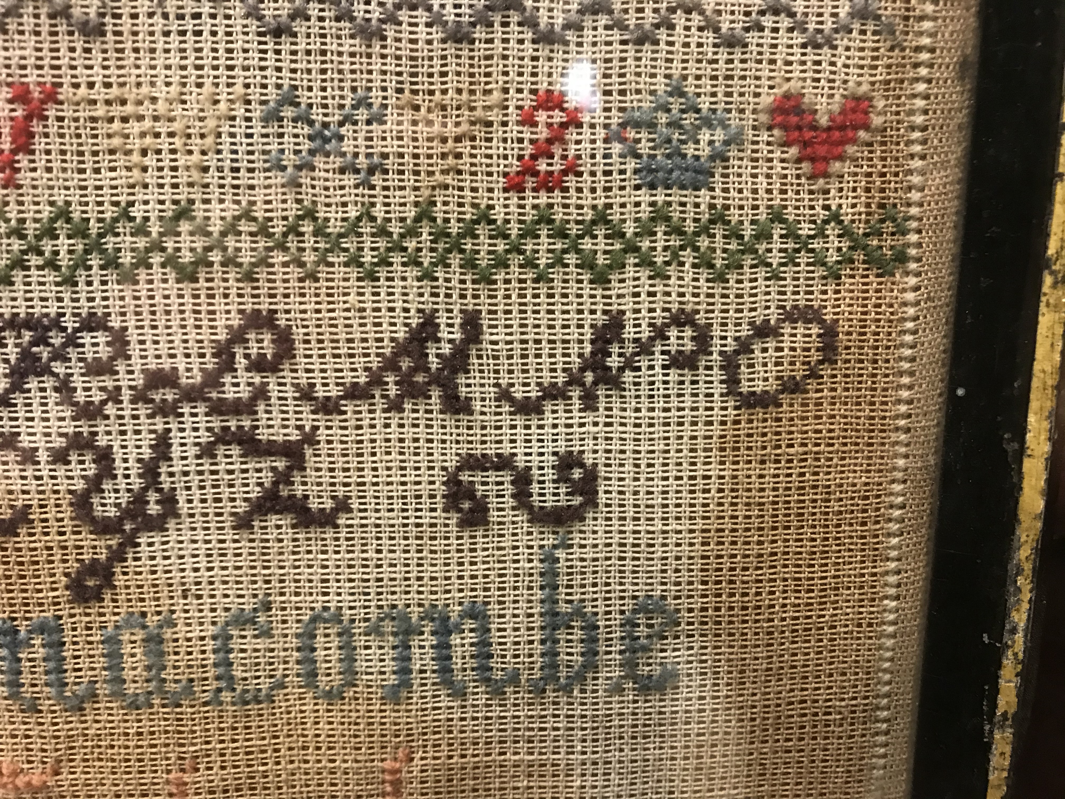 A Victorian needlework sampler by Maud E Brimacombe, Wesleyan School, Holsworthy, age 9 years 1883, - Image 9 of 23