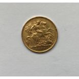 An Edward VII gold half sovereign, 1908,