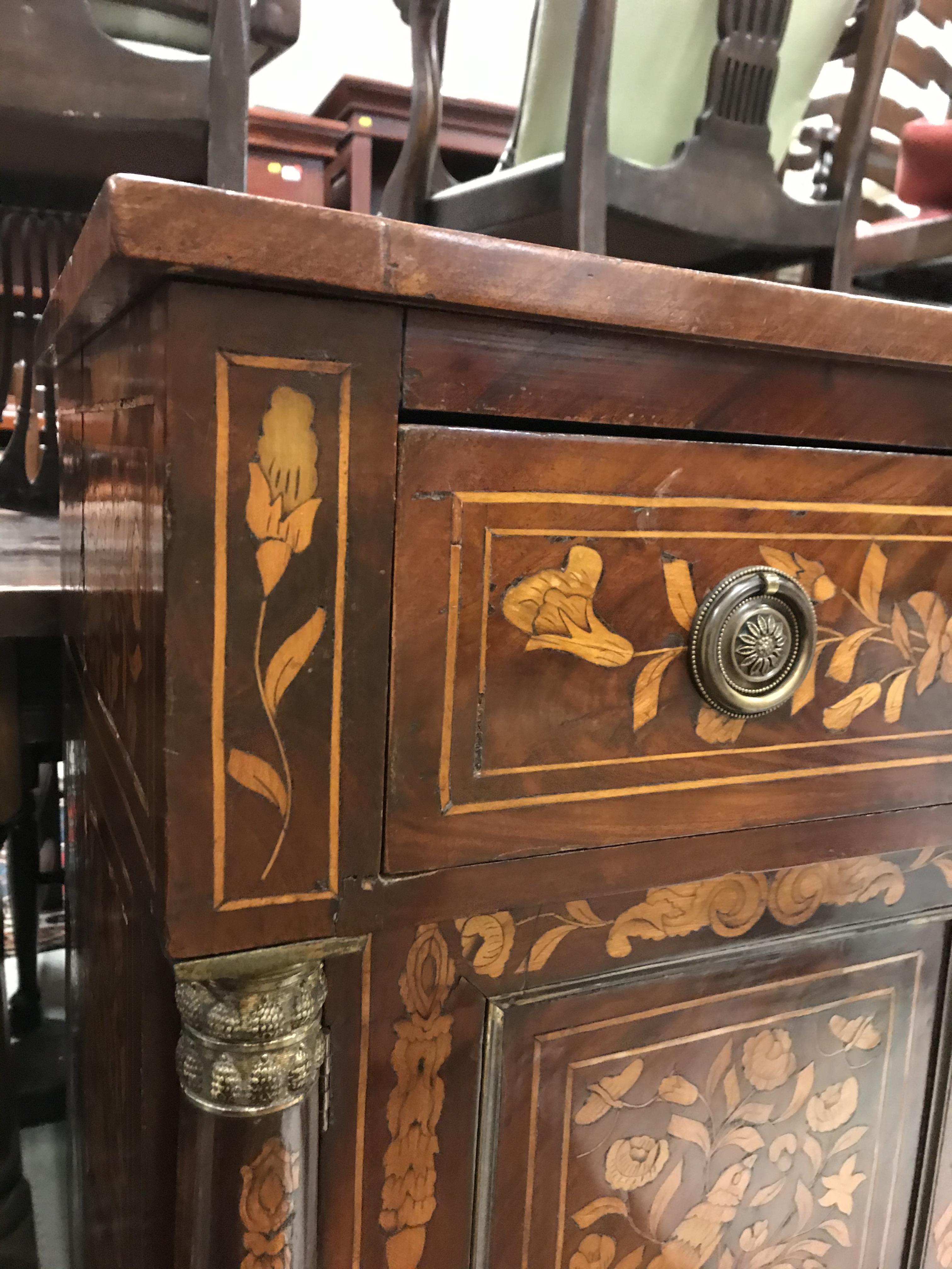 A 19th Century Dutch mahogany and marquetry inlaid side cabinet, - Image 19 of 47