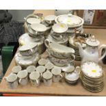 A Royal Doulton "Lynnewood" part dinner service comprising three tureens with lids,