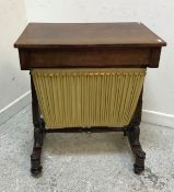 An early Victorian mahogany work table,
