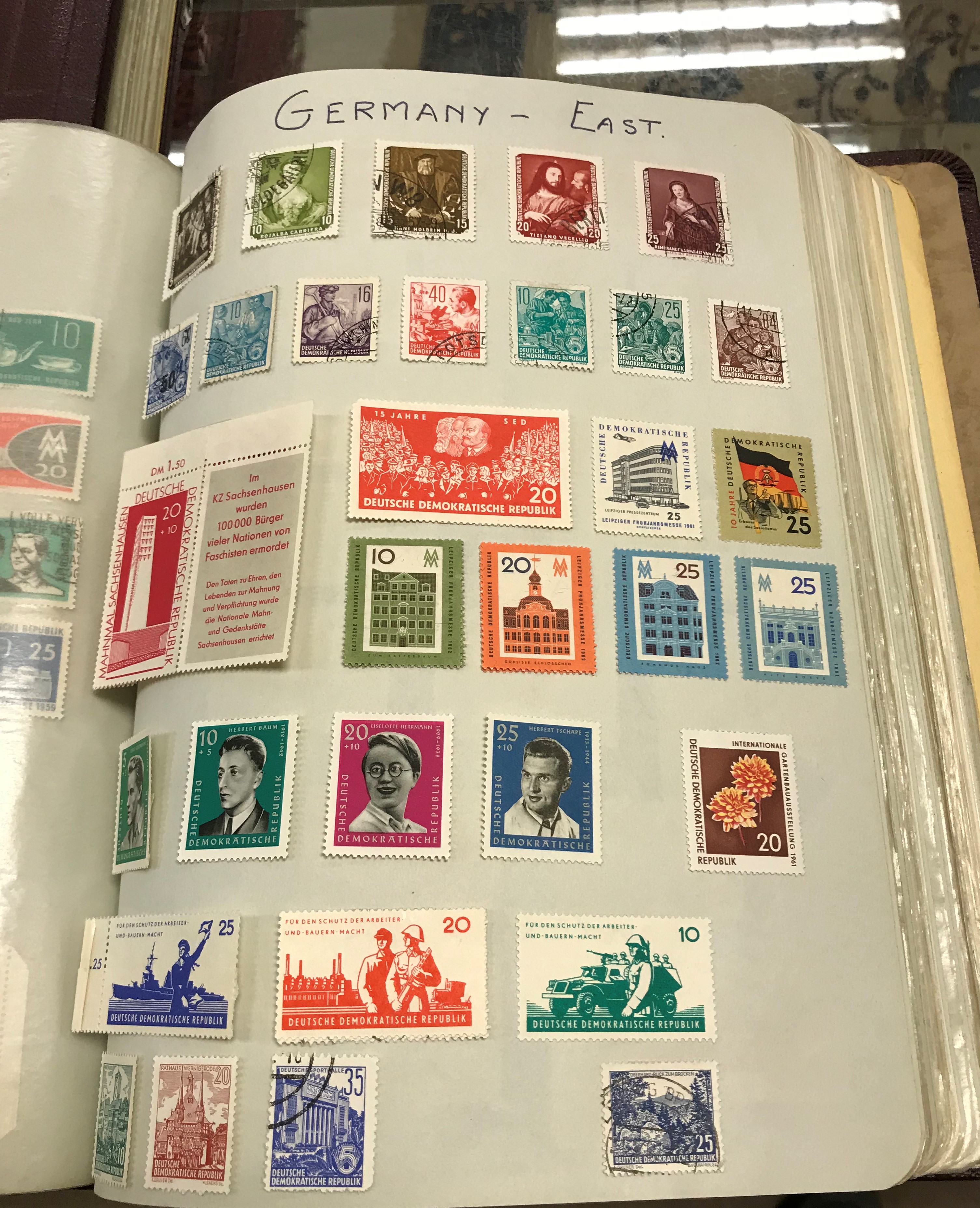 A large and extensive collection of British and World stamps housed in twelve hard twin-lock - Image 90 of 100