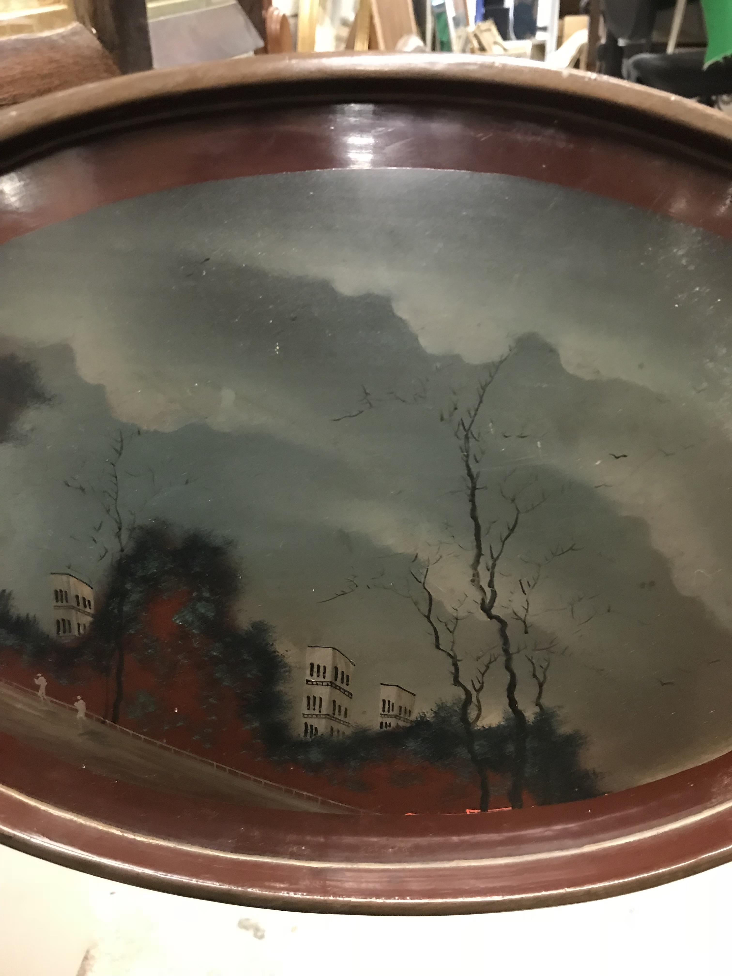 A graduated set of three circa 1900 Japanese lacquered trays, each decorated with landscape scenes, - Image 11 of 28