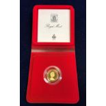 An Elizabeth II gold proof half sovereign, 1980,