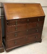 A circa 1900 mahogany bureau,