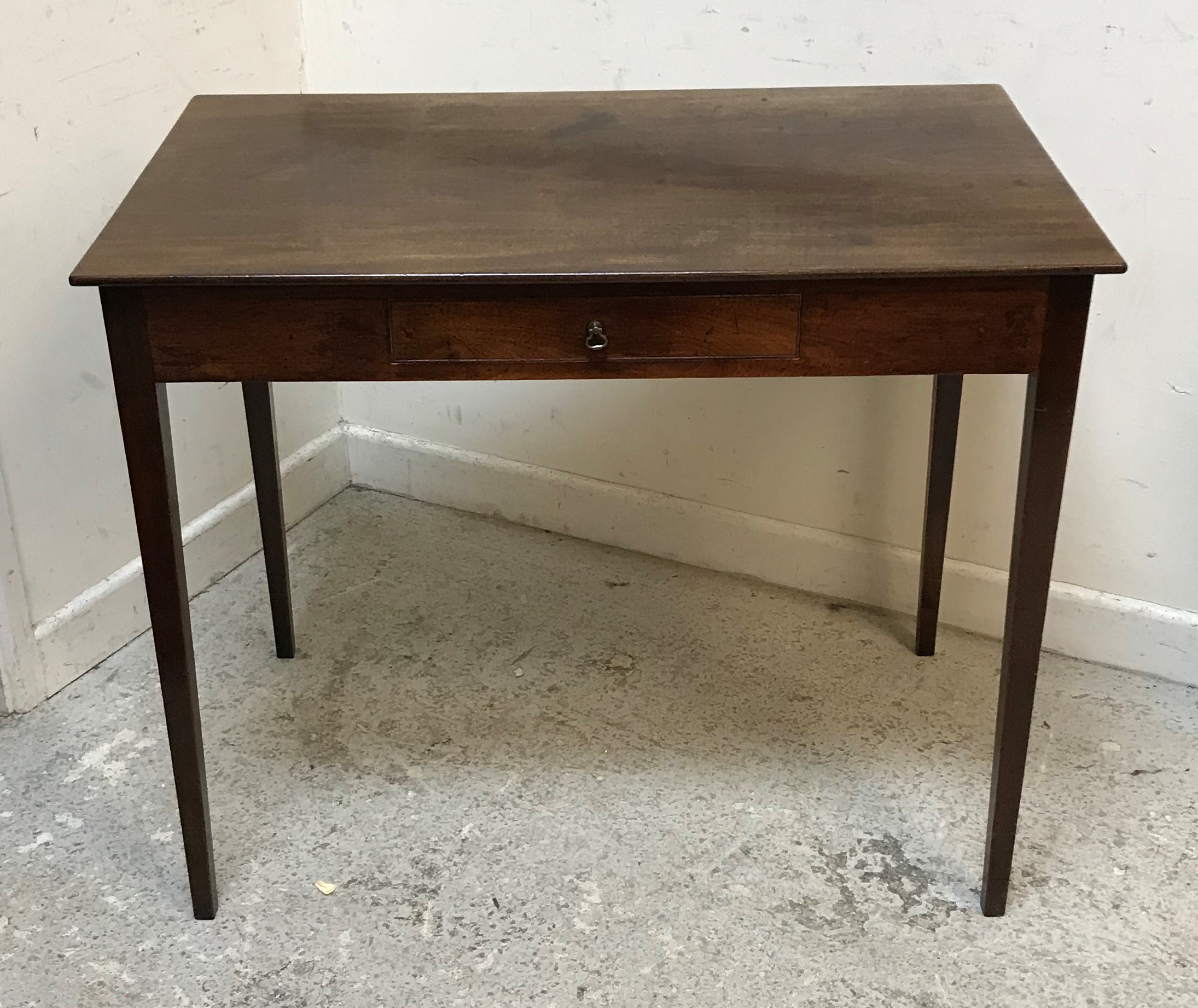 A circa 1800 mahogany writing table,