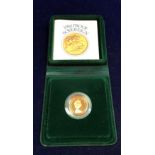 An Elizabeth II gold proof sovereign, 1980, 8 g CONDITION REPORTS COA present,