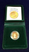 An Elizabeth II gold proof sovereign, 1980, 8 g CONDITION REPORTS COA present,