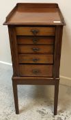 A circa 1900 mahogany chest on stand,