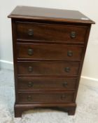 A modern mahogany dwarf chest in the Georgian style,