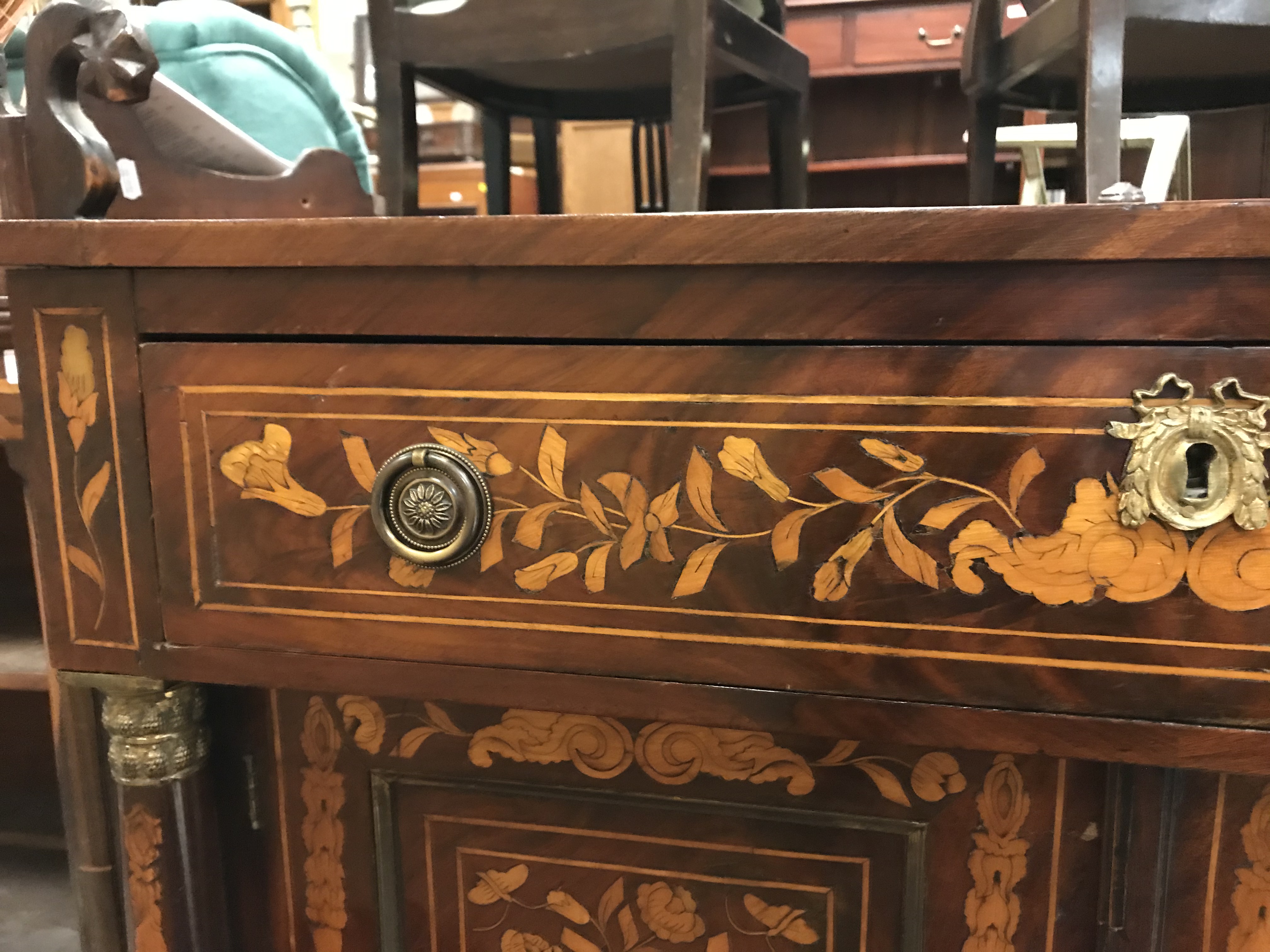 A 19th Century Dutch mahogany and marquetry inlaid side cabinet, - Image 22 of 47