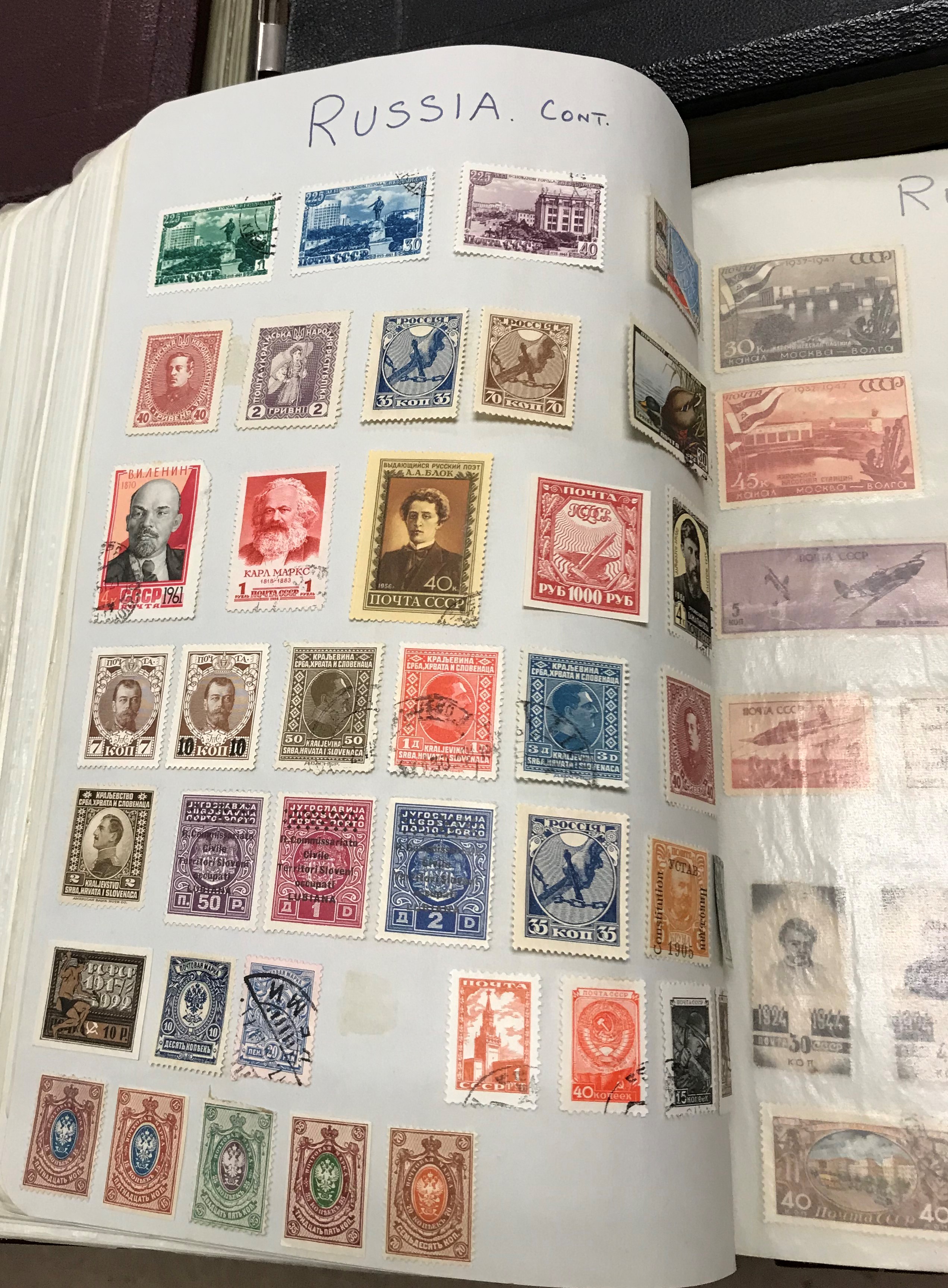 A large and extensive collection of British and World stamps housed in twelve hard twin-lock - Image 34 of 100