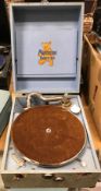 A vintage Mastertone Babygram tabletop or portatable gramophone,