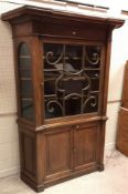 A 19th Century Dutch oak display cabinet,