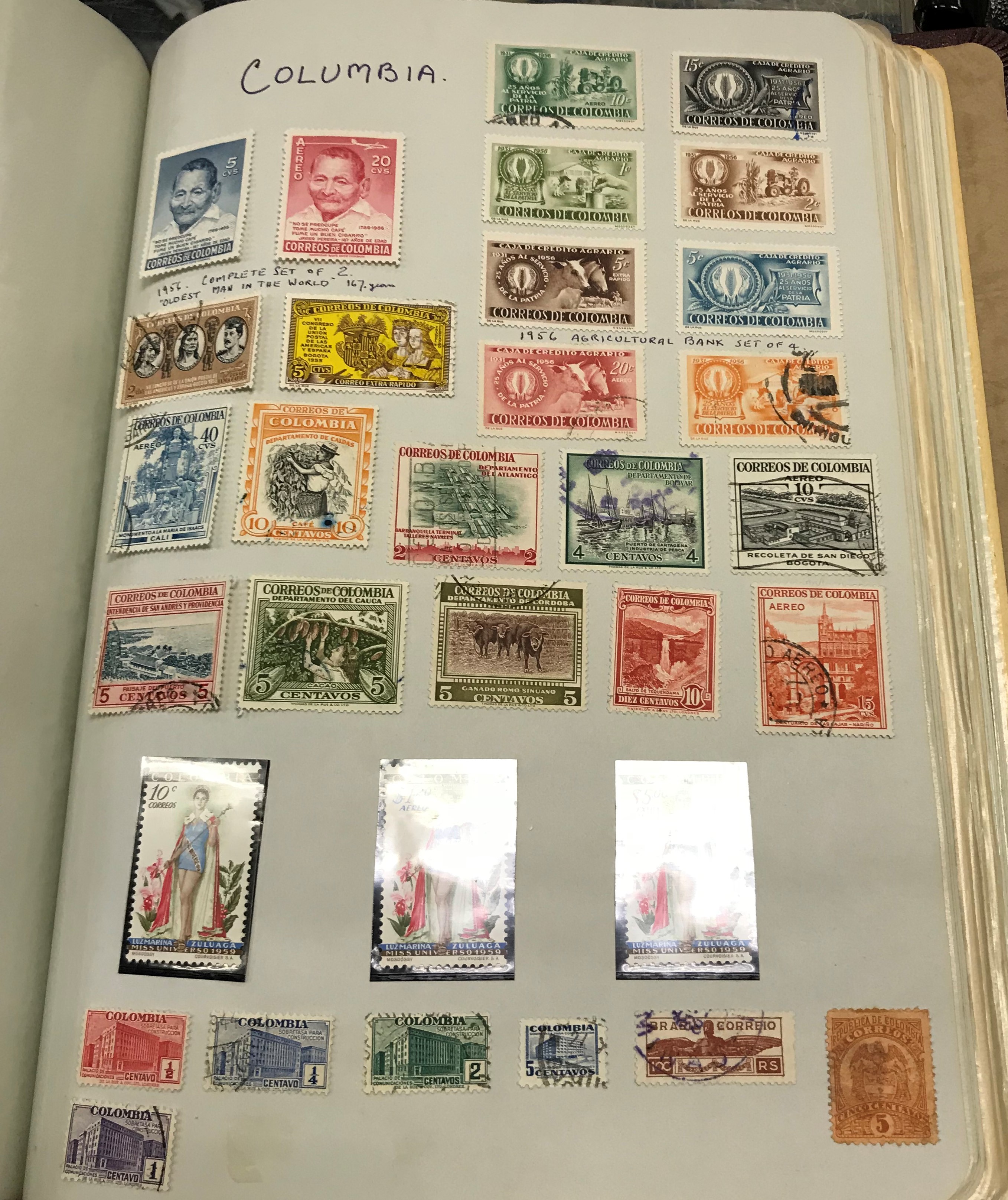 A large and extensive collection of British and World stamps housed in twelve hard twin-lock - Image 80 of 100