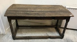 An 18th Century oak side table,