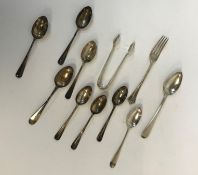 A set of six late Victorian silver teaspoons, Hanoverian pattern (by Elkington & Co.