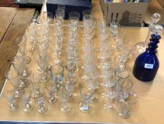 A collection of various glassware,