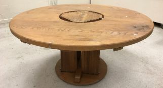 A 20th Century Scandinavian oak dining table,