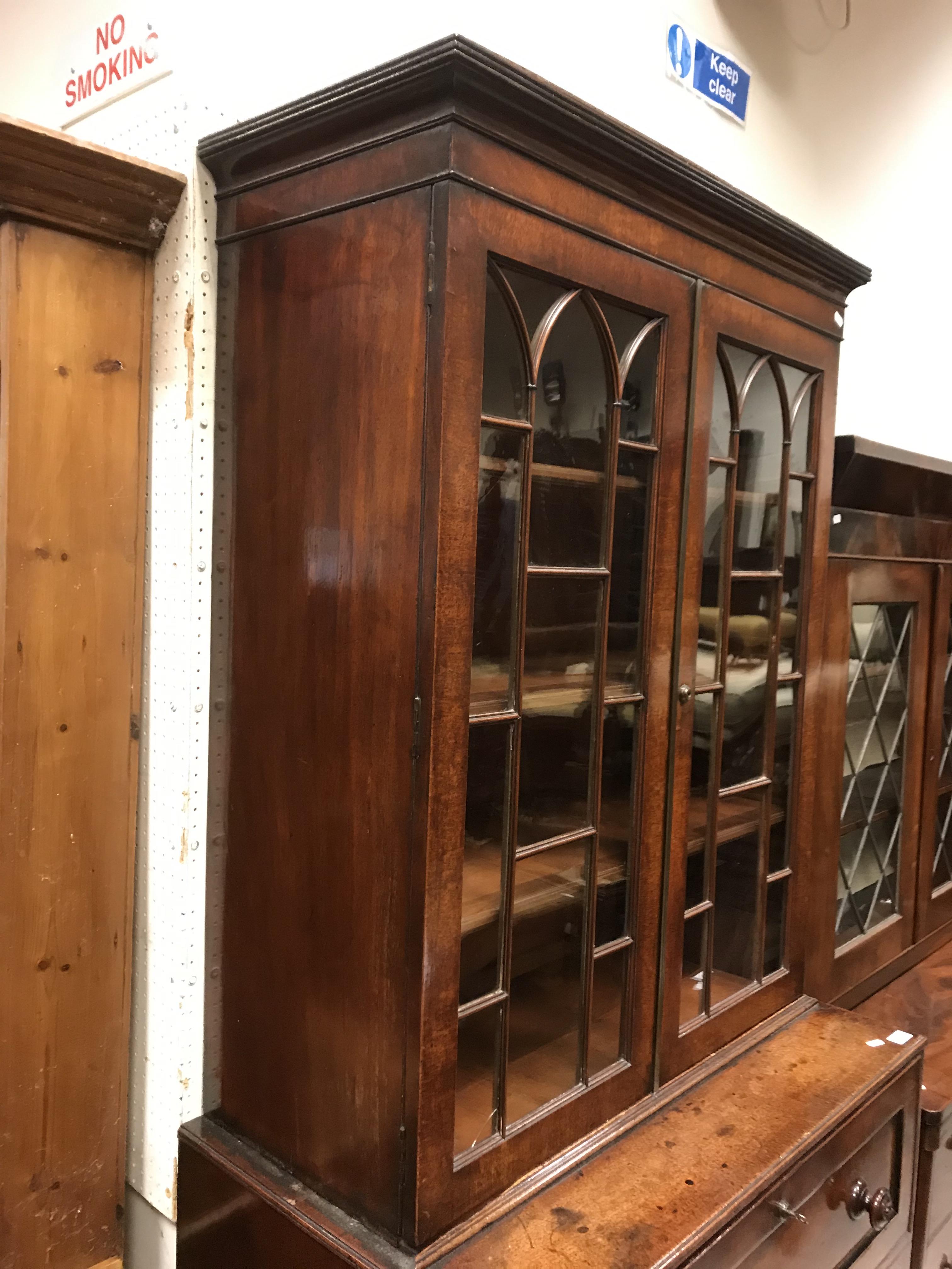 A late Regency mahogany secretaire bookcase of small proportions, - Image 3 of 40