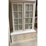 A 20th Century painted display cabinet in the 19th Century manner,